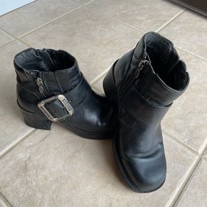 Harley Davidson black leather vintage boots size 6 1/2